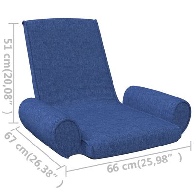 vidaXL Colchão/cadeira de piso dobrável tecido azul