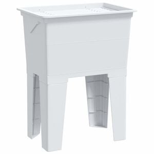vidaXL Tanque de lavar roupa 59x41x75 cm resina branco