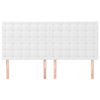 vidaXL Cabeceira Branca 200x5x118/128 cm Couro Sint&eacute;tico