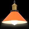 vidaXL Candeeiro suspenso regulável altura E27 laranja brilhante Ø22cm