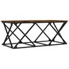 vidaXL Mesa de centro 100x49x40 cm derivados madeira carvalho fumado