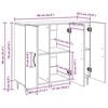 vidaXL Buffet Madeira antiga 90 x 32,5 x 80 cm Madeira processada