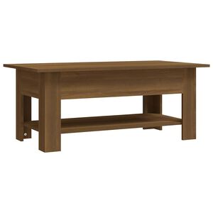 vidaXL Mesa centro 102x55x42 cm derivados de madeira carvalho castanho