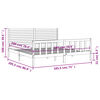 vidaXL Estrutura cama Super King Size c/ cabeceira madeira branco