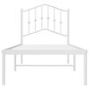 vidaXL Estrutura de cama com cabeceira 90x200 cm metal branco