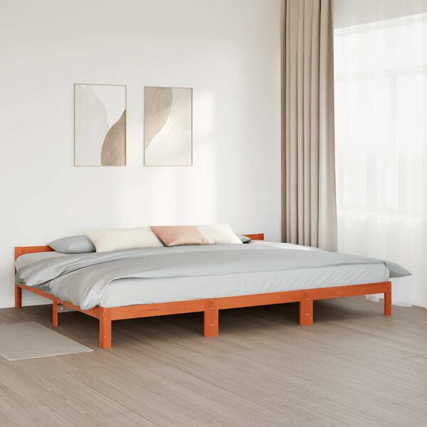vidaXL Estrutura de cama familiar sem colch&atilde;o cera 270x200 cm