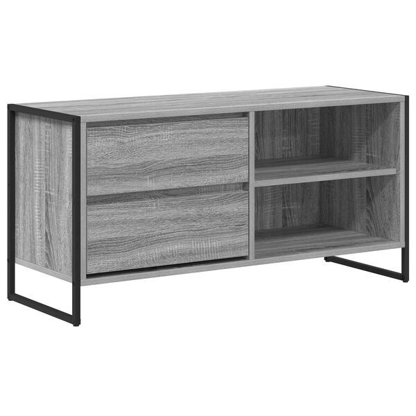 vidaXL Gabinete para TV com gaveta Cinza Sonoma 100 x 36 x 49,5 cm