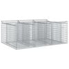 vidaXL Cama elevada de gabi&atilde;o Prateado