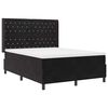 vidaXL Cama Box com colch&atilde;o com cabeceira Preto 160 x 200 cm Veludo