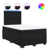 vidaXL Cama boxspring com colch&atilde;o 120x200 cm veludo preto