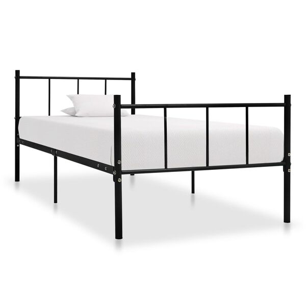 vidaXL Estrutura de cama 90x200 cm metal preto