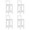 vidaXL 5 pcs conjunto de bar para jardim pinho maciço branco