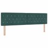 vidaXL Cama Box Spring LED com led Verde Escuro 180 x 200 cm Veludo