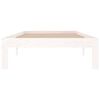 vidaXL Estrutura de cama solteiro 90x190 cm madeira maciça branco