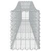 vidaXL Cestos gabi&atilde;o arqueados 6 pcs 400x30x40/60 cm ferro galvanizado
