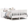 vidaXL Cama sem colch&atilde;o 135x190 cm madeira de pinho maci&ccedil;a branco
