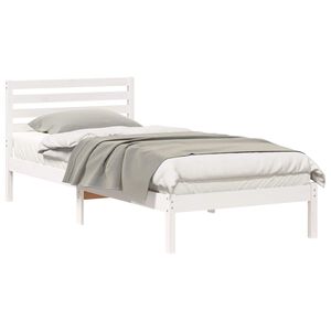 vidaXL Estrutura da Cama com cabeceira Branco 100 x 220 cm
