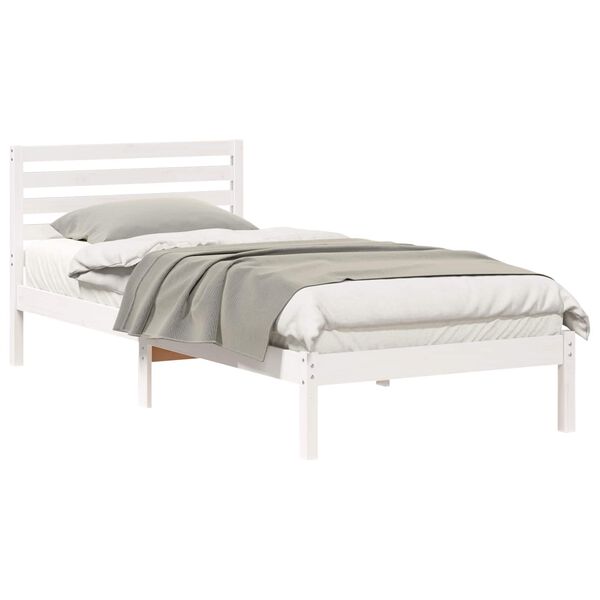 vidaXL Estrutura da Cama com cabeceira Branco 100 x 220 cm