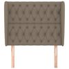 vidaXL Cabeceira cama abas tecido 103x23x118/128 cm cinza-acastanhado
