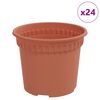 vidaXL Vaso Redondo para Flores 24 pcs Vermelho Tijolo &Oslash; 12,5 x 10 cm