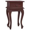 vidaXL Mesa de cabeceira cl&aacute;ssica 35x30x60 cm mogno maci&ccedil;o castanho