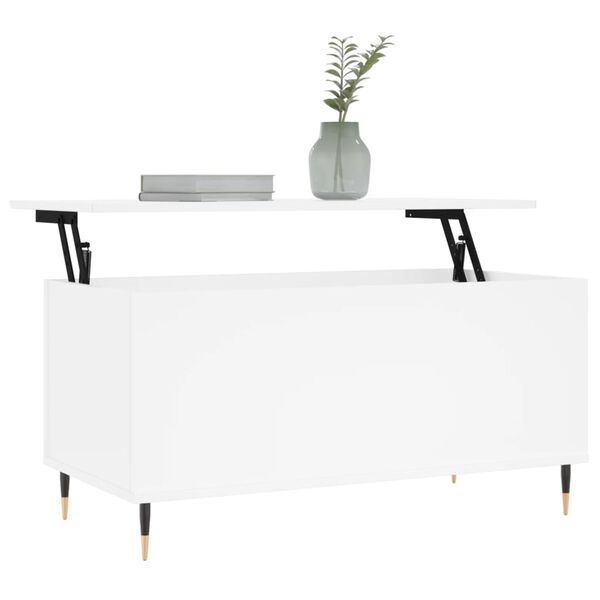 vidaXL Mesa de centro 90x44,5x45 cm derivados de madeira branco