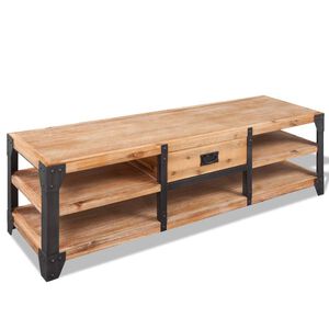 vidaXL M&oacute;vel TV madeira de ac&aacute;cia maci&ccedil;a 140x40x45 cm