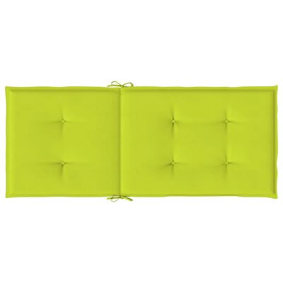 vidaXL Almofadões cadeiras altas de jardim 6pcs tecido verde brilhante