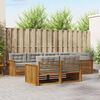 vidaXL Conjunto de Sof&aacute;s para Exterior 7 pcs Cinza Natural e Claro