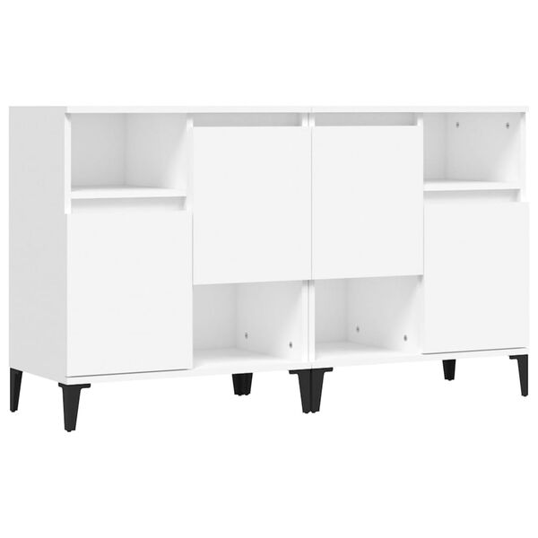 vidaXL Aparadores 2 pcs 60x35x70 cm derivados de madeira branco