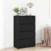 vidaXL Aparador 60x35x98,5 cm madeira processada preto