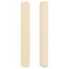 vidaXL Cabeceira de cama c/ abas tecido 203x16x118/128 cm creme