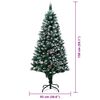 vidaXL &Aacute;rvore de Natal Artificial Verde 150 cm PVC, A&ccedil;o e Pl&aacute;stico