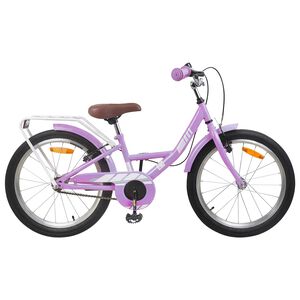 vidaXL Bicicleta Infantil 18 Polegadas para 5-7 anos Roxo