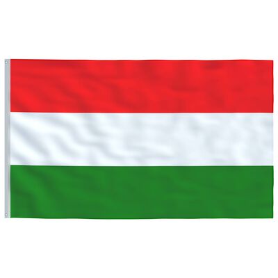 vidaXL Bandeira da Hungria com mastro de alumínio 6 m