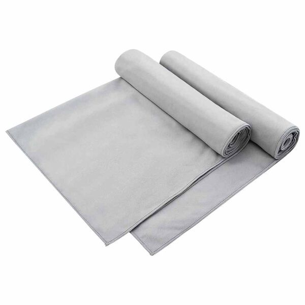 vidaXL Toalhas para Cadeiras Exteriores 2 pcs Cinzeto 130 x 60 cm
