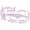 vidaXL Cama com estante sem colch&atilde;o 75x190 cm pinho maci&ccedil;o branco