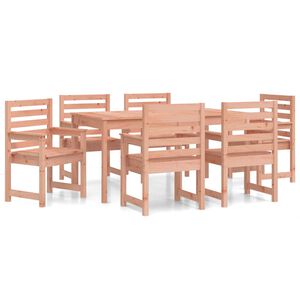 vidaXL 7 pcs conj. jantar p/ jardim madeira de douglas maci&ccedil;a