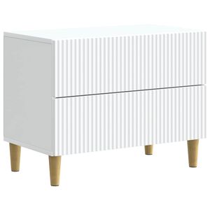 vidaXL Arm&aacute;rio de Cabeceira com gaveta Branco 62 x 34,5 x 48 cm