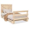 vidaXL Estrutura de cama com cabeceira 100x200cm pinho maci&ccedil;o