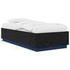 vidaXL Estrutura de Cama com LED Carvalho Preto 80 x 200 cm