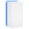 vidaXL Móvel de parede para TV com luzes LED 40,5x35x80 cm branco
