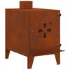 vidaXL Fog&atilde;o de campismo 35x50x60 cm a&ccedil;o corten