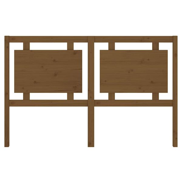 vidaXL Cabeceira de cama 155,5x4x100 cm pinho maci&ccedil;o castanho mel