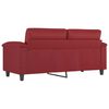 vidaXL Sof&aacute; de 2 lugares 140 cm couro artificial vermelho tinto