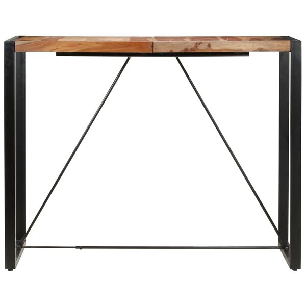vidaXL Mesa de bar 140x70x110 cm madeira de ac&aacute;cia maci&ccedil;a