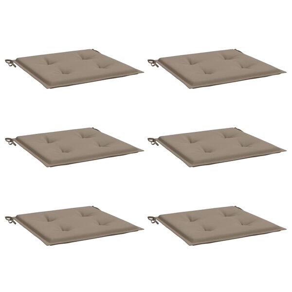 vidaXL Almofadões p/ cadeiras jardim 6 pcs oxford cinza-acastanhado