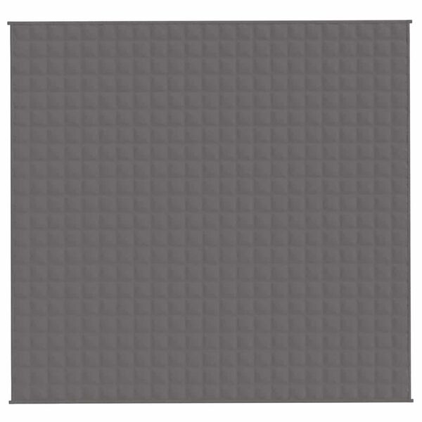 vidaXL Manta pesada 11 kg 220x235 cm tecido cinza
