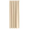 vidaXL Cortinas Blackout com Argolas 2 pcs Creme 260 x 140 cm