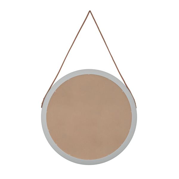 vidaXL Espelho de parede com al&ccedil;a &Oslash; 55 cm prateado